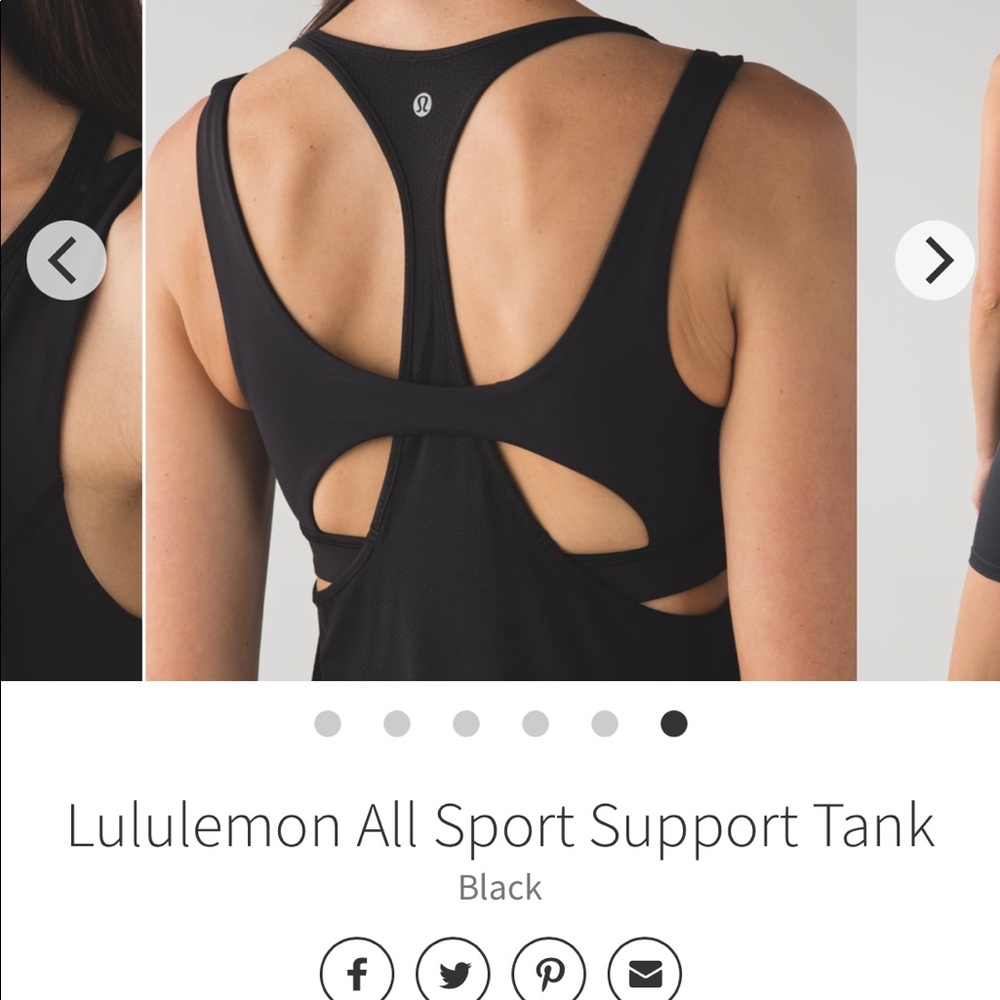 EUC lululemon all sport tank black size 10